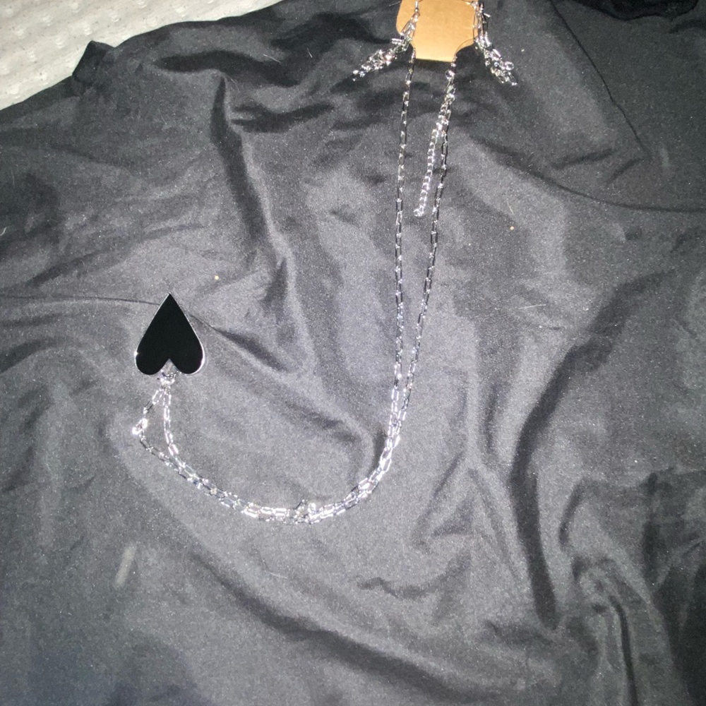 Black Spade Pendant Necklace